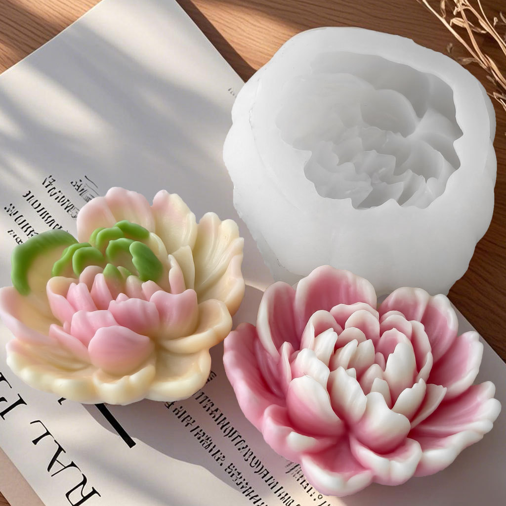 Candle Making Books For Beginners - DIY バラの花シリコーン型手作りアロマキャンドル石膏フォーム装飾品型石鹸キャンドル作成用品