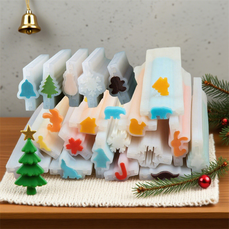 Candle Making Youtube - クリスマスツリー エルクのひげ チューブ型 シリコンソープキャンドル型 石鹸作り用品 シリコンモールド