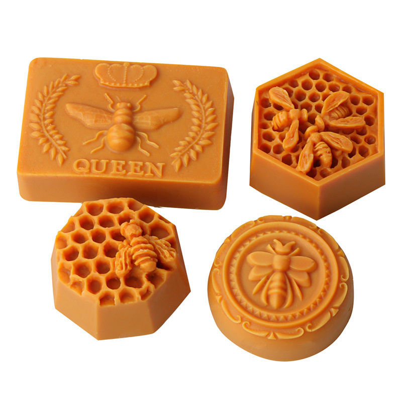 Candle Making Class - 3D フライングビーハニカムキャンドルモールドシリコーン手芸 DIY 幾何学柱六角蜂の巣石鹸金型キャンドル作り用