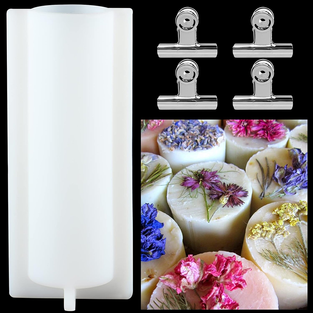 大きな円筒形石鹸型（クリップ付き）、1000mlシリコン製円 - Candle Making Class のレビューと価格