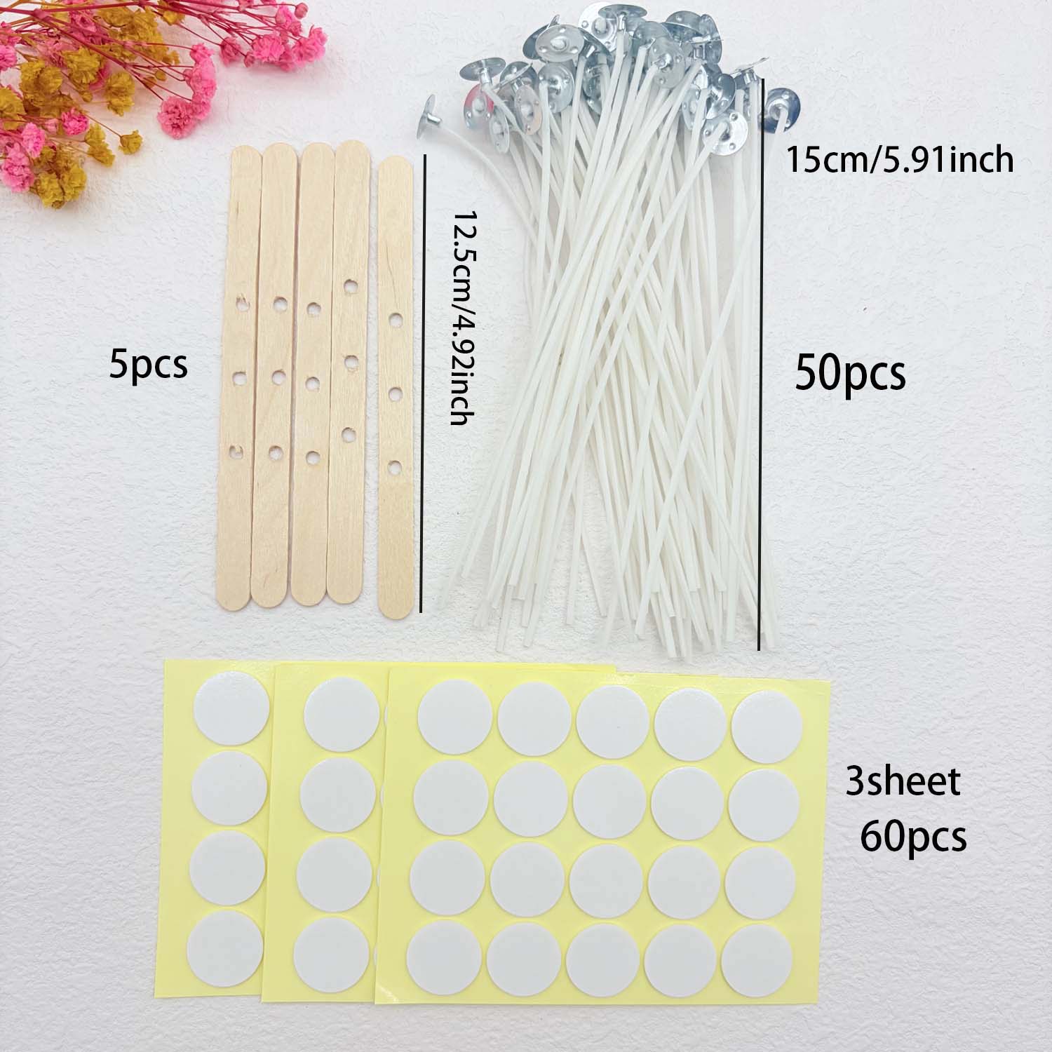 1セットのキャンドル作りDIYキット、無煙キャンドル、綿芯、 - Candle Making Kit Diy のレビューと価格