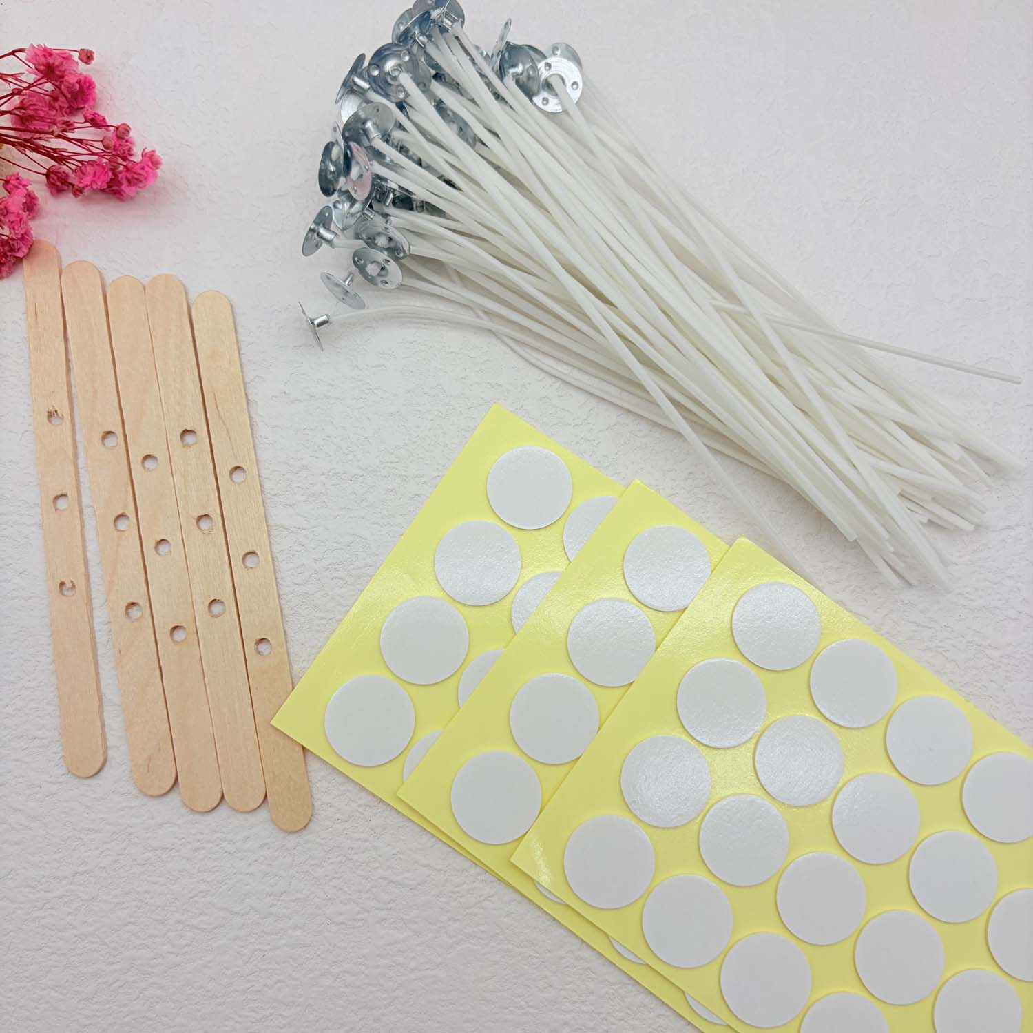 1セットのキャンドル作りDIYキット、無煙キャンドル、綿芯、 - Candle Making Kit Diy のレビューと価格