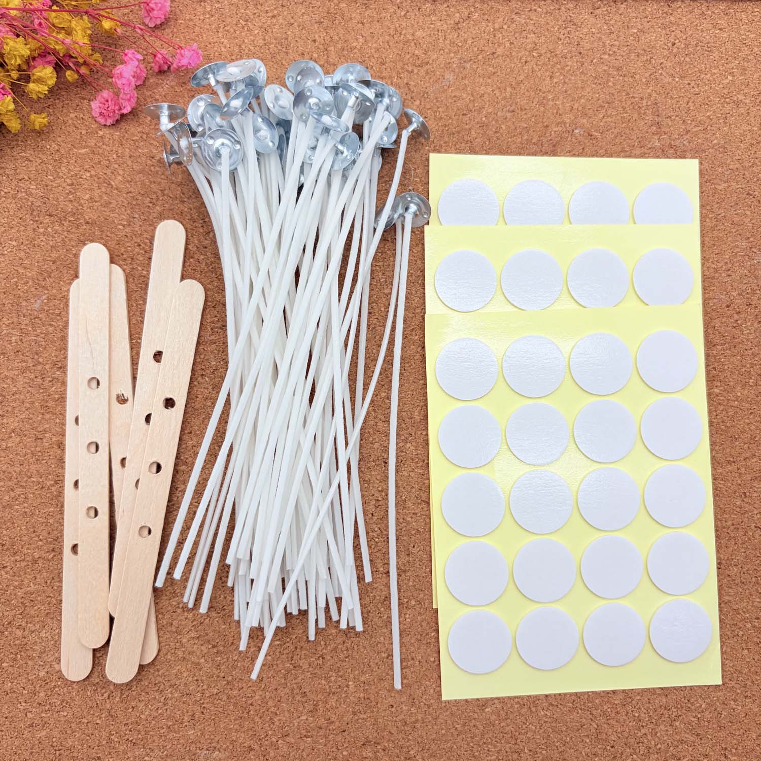 1セットのキャンドル作りDIYキット、無煙キャンドル、綿芯、 - Candle Making Kit Diy のレビューと価格