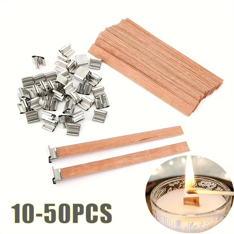 1-5袋入り クラックリング木製キャンドル芯 サステイナー付 - Wood Wick Crackle のレビューと価格