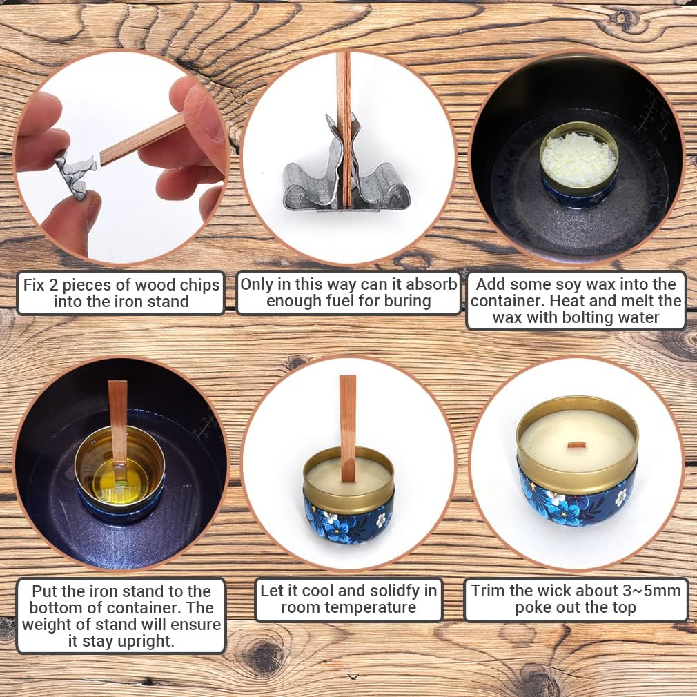 1-5袋入り クラックリング木製キャンドル芯 サステイナー付 - Wood Wick Crackle のレビューと価格