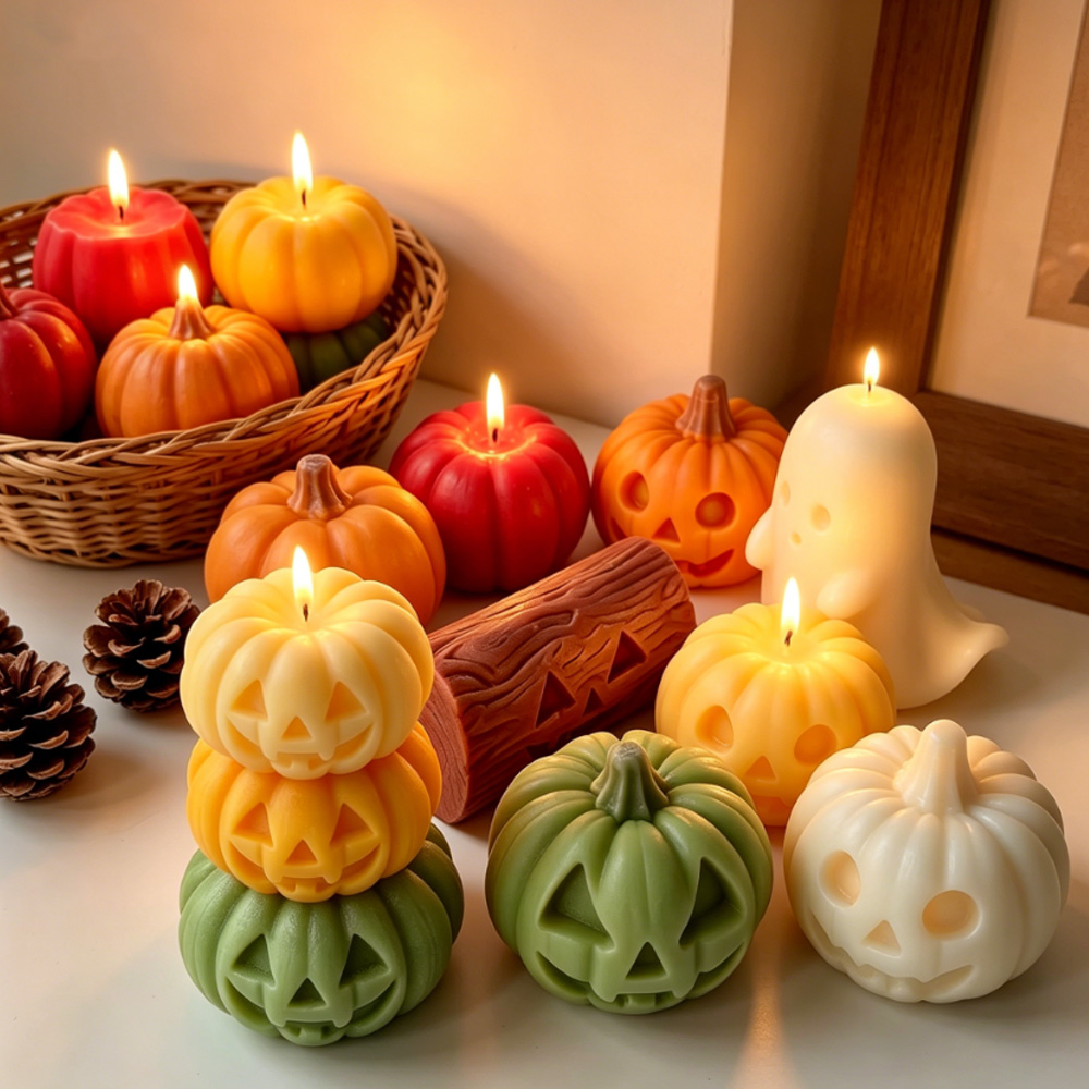ハロウィンミニゴーストパンプキンシリコンモールド - DIY - Candle Making Books For Beginners のレビューと価格
