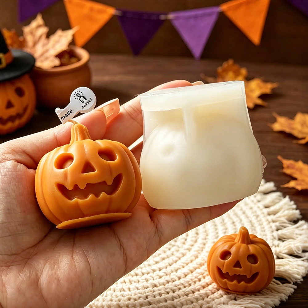 ハロウィンミニゴーストパンプキンシリコンモールド - DIY - Candle Making Books For Beginners のレビューと価格