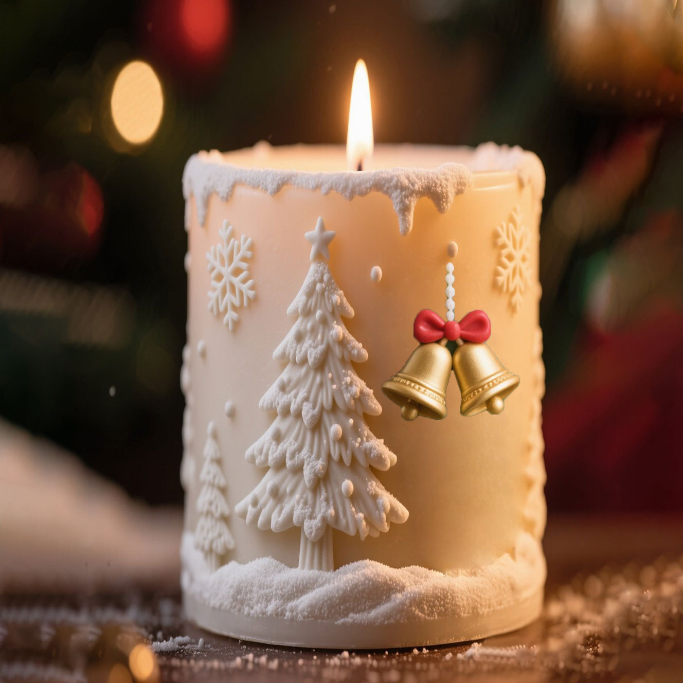 3D レリーフシリンダークリスマススノーフレークヘラジカシリ - Candle Making Books For Beginners のレビューと価格