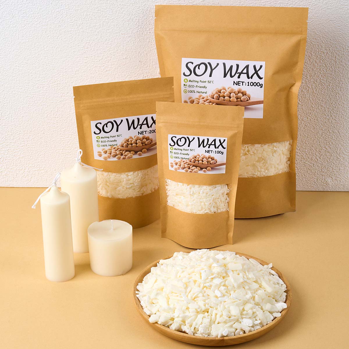 1 ポンドピュアホワイト大豆ワックス DIY 手作りキャンド - Candle Making Kit Diy のレビューと価格