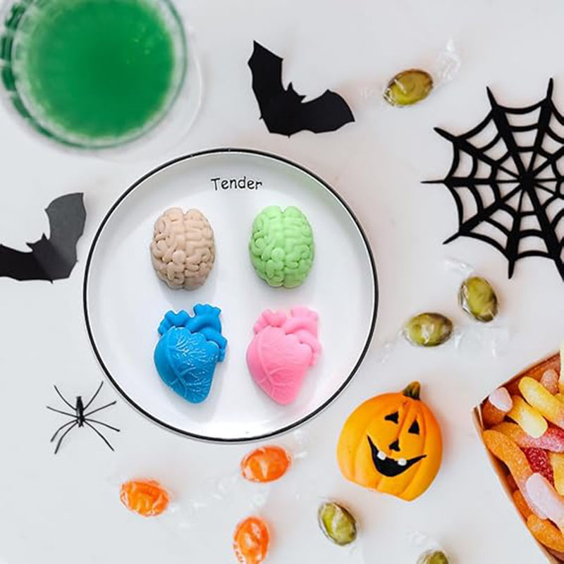 人間の脳と心臓のシリコンモールド、石鹸作り用品、ハロウィン3 - Candle Making Class のレビューと価格