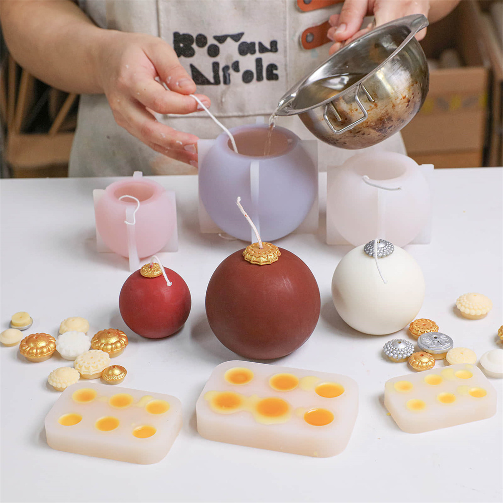 ニコールクリスマスボールキャンドルシリコーン型 DIY 香り - Candle Making Books For Beginners のレビューと価格
