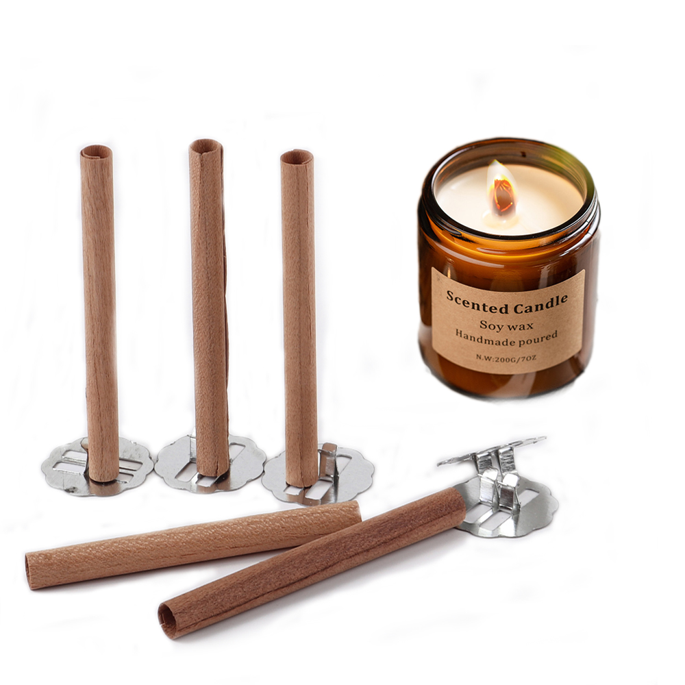 10 個木製キャンドル芯ラウンドチューブ天然無煙木製キャンド - Candle Making Youtube のレビューと価格