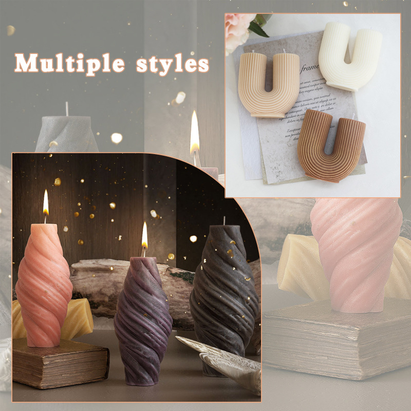 シリコンキャンドル製造用型、円筒形U字型アーチスパイラルハニ - Candle Making Youtube のレビューと価格