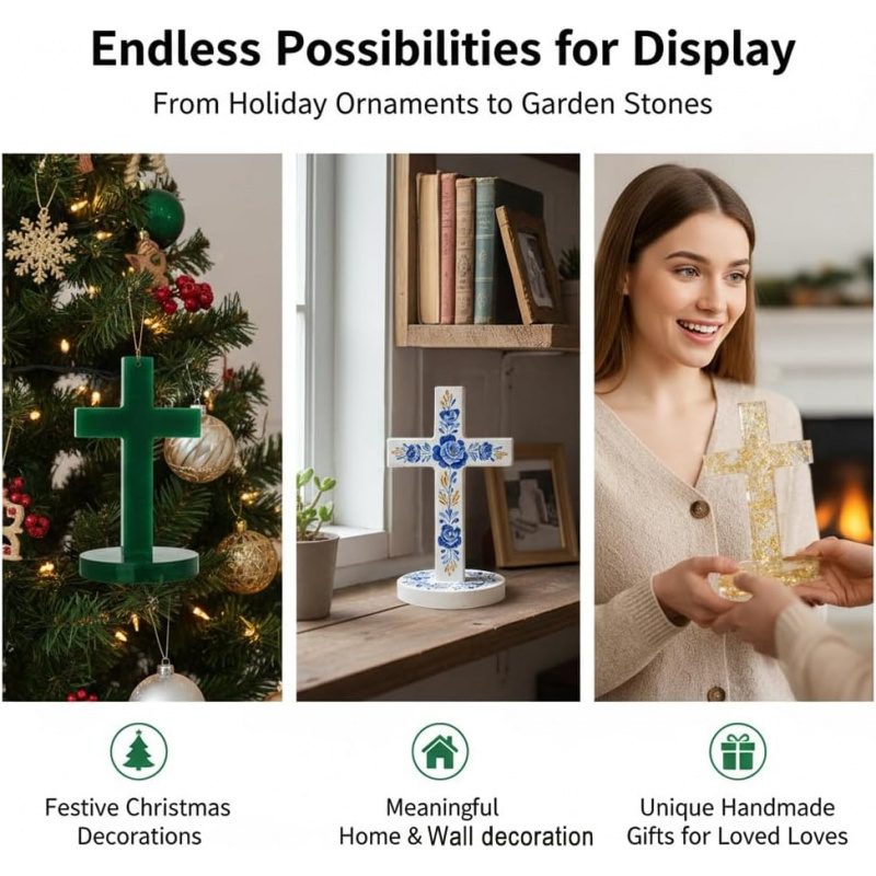 垂直に十字型のベースが付いた2つのシリコン型、DIYの吊り下 - Candle Making Class のレビューと価格