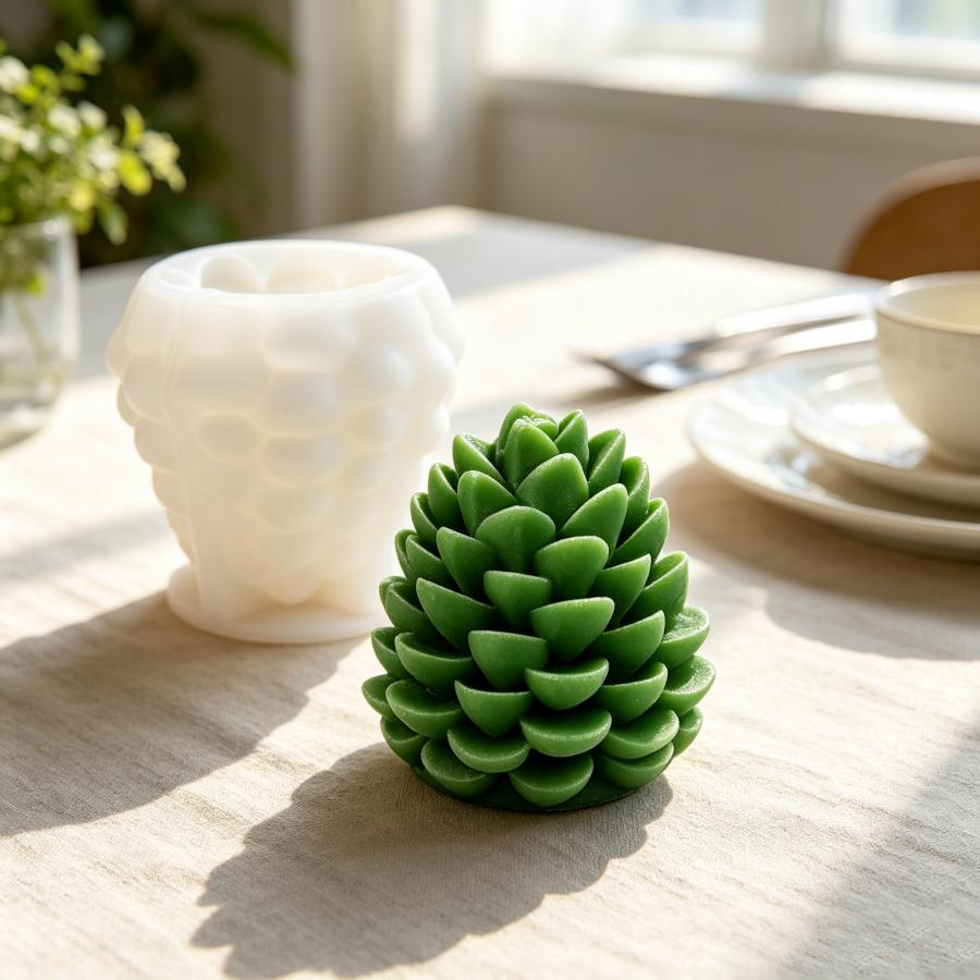3D松ぼっくりシリコンキャンドルモールド、クリスマスデコレー - Candle Making Books For Beginners のレビューと価格