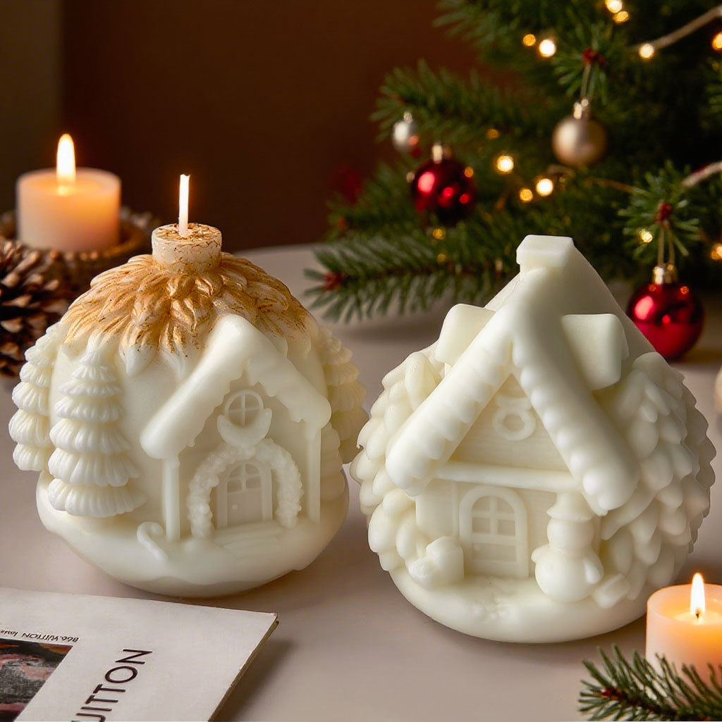 DIY クリスマスツリーハウスシリコーン型手作りアロマキャン - Candle Making Books For Beginners のレビューと価格