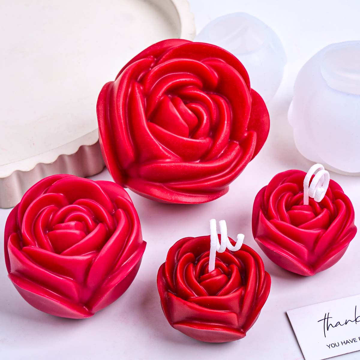3D 花の形のシリコーンキャンドルモールド DIY ロマンチ - Candle Making Books For Beginners のレビューと価格