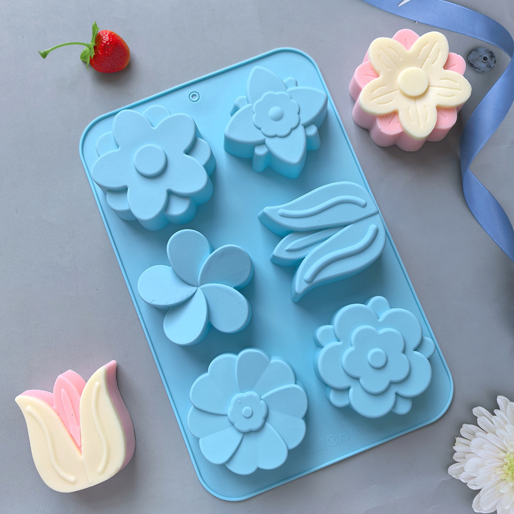 様々な花の形をしたシリコンモールド、石鹸やキャンドル作り、ケ - Candle Making Class のレビューと価格