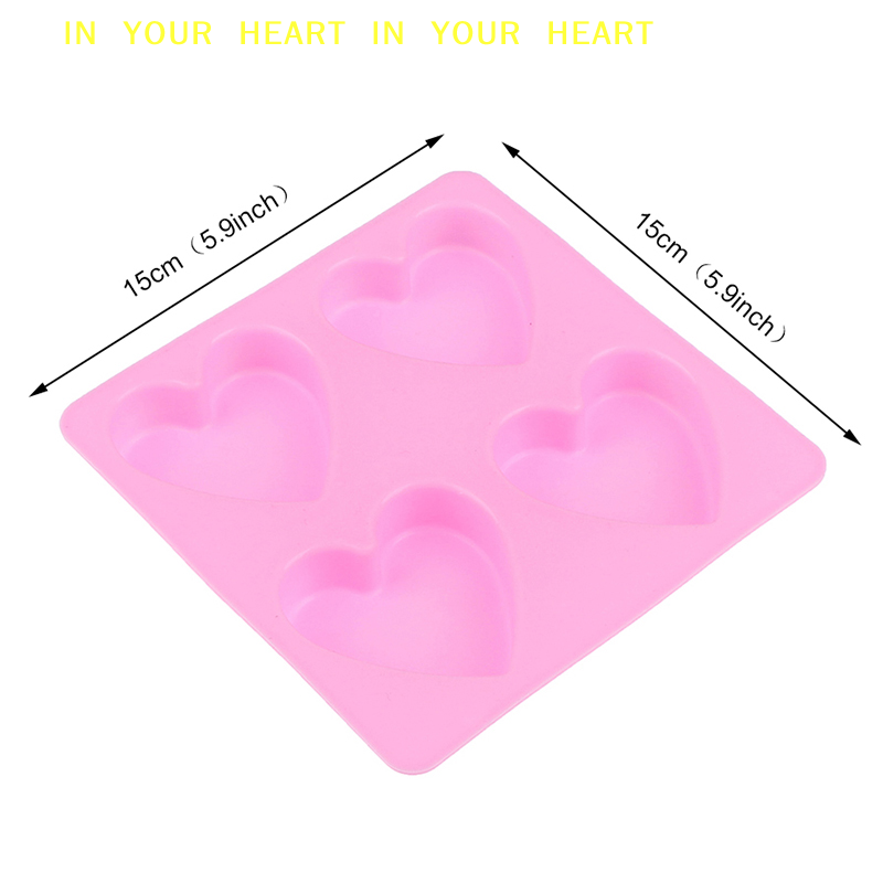 【X】4つの空洞を持つ手作りシリコン石鹸型 ハート型 3Dク - Candle Making Class のレビューと価格