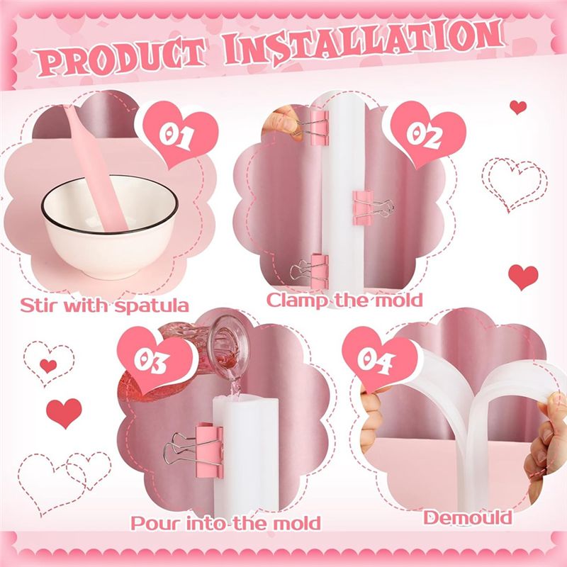 軽量6個入りロングチューブシリコンモールド、手作りキャンドル - Candle Making Youtube のレビューと価格
